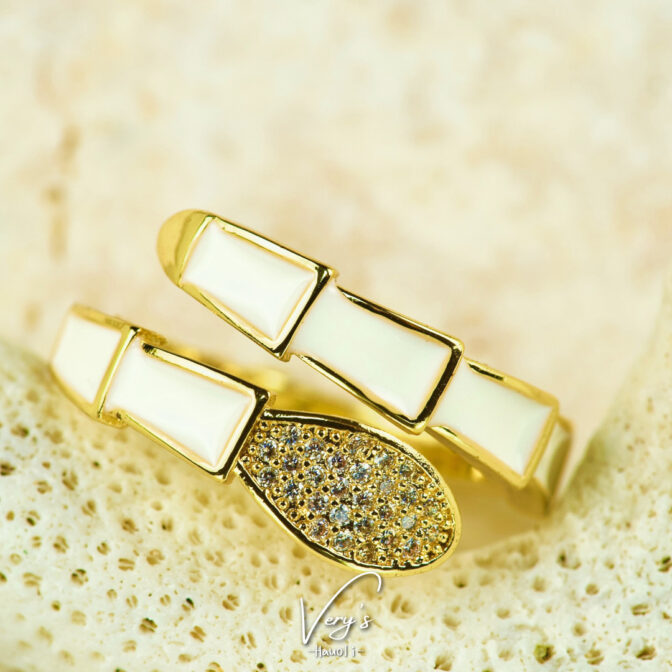 Zirconia Bamboo Open Ring