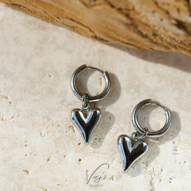 Line Heart Hoop Pierce