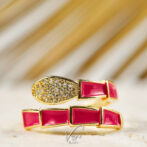 Zirconia Bamboo Open Ring