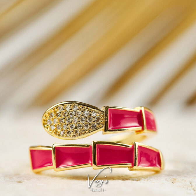 Zirconia Bamboo Open Ring