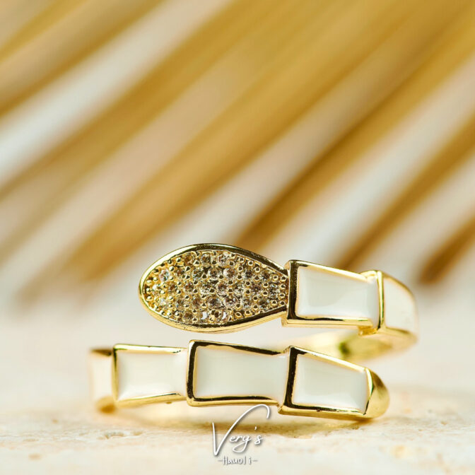 Zirconia Bamboo Open Ring