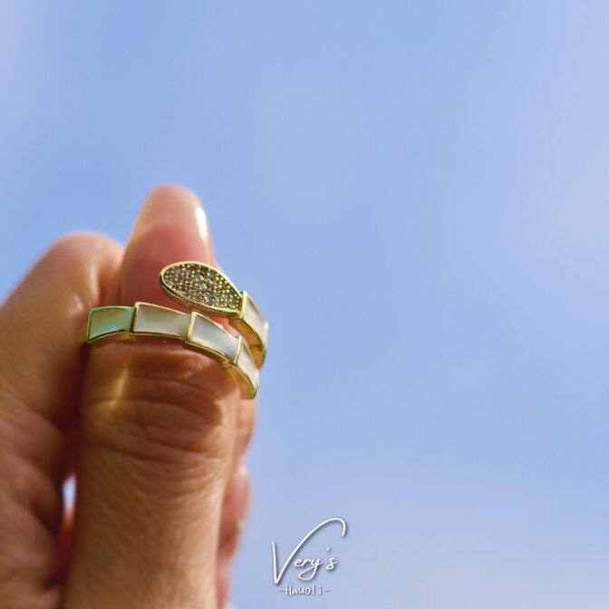 Zirconia Bamboo Open Ring