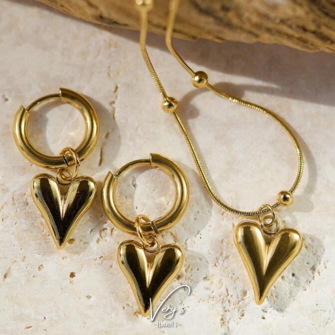 Line Heart Hoop Pierce