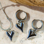 Line Heart Hoop Pierce