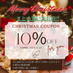 🎄2023 XMAS 10% Offクーポン🎁