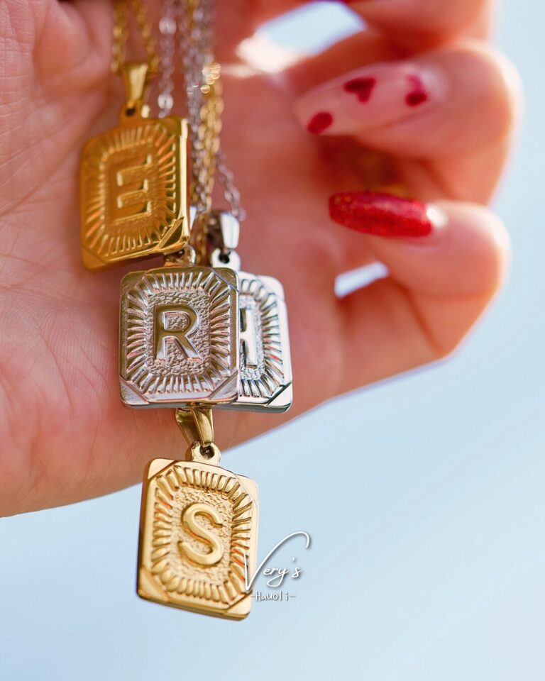 Plate Initial Necklace