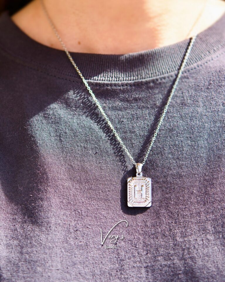 Plate Initial Necklace