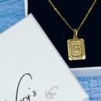 Plate Initial Necklace