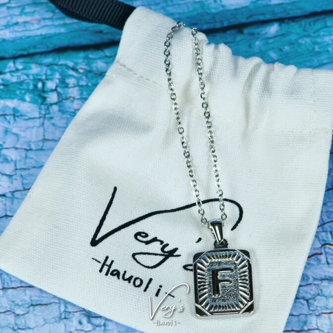 Plate Initial Necklace