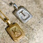 Plate Initial Necklace