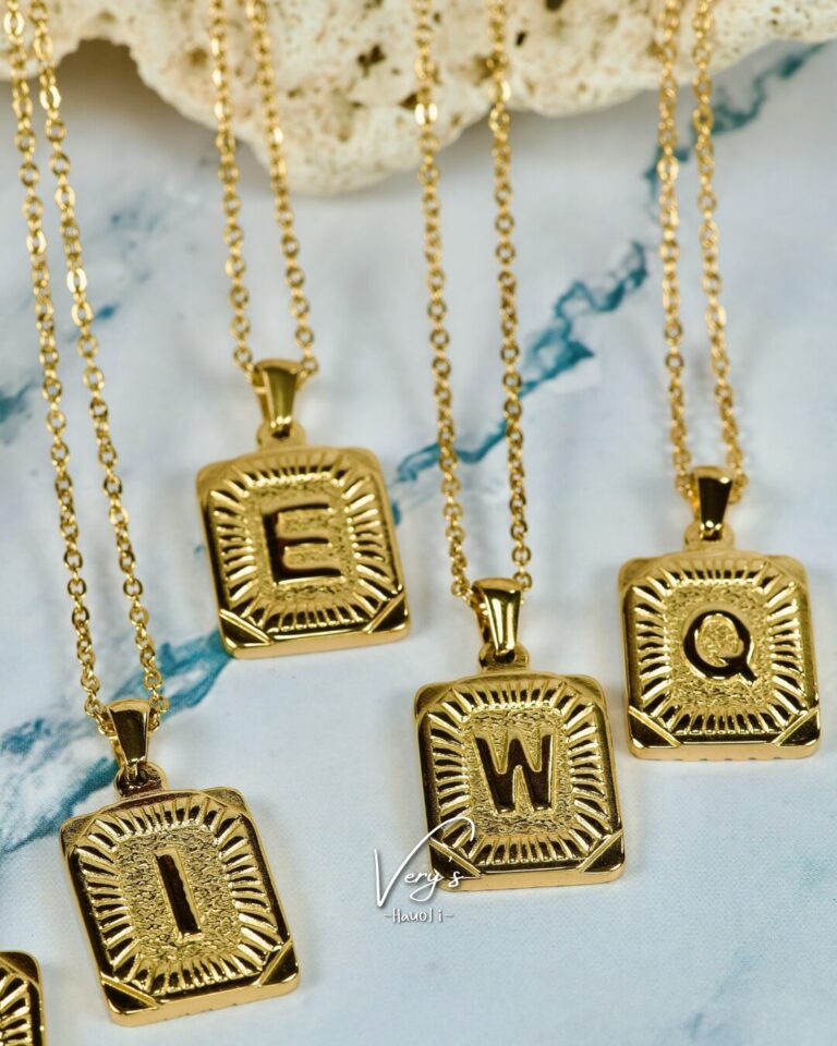 Plate Initial Necklace