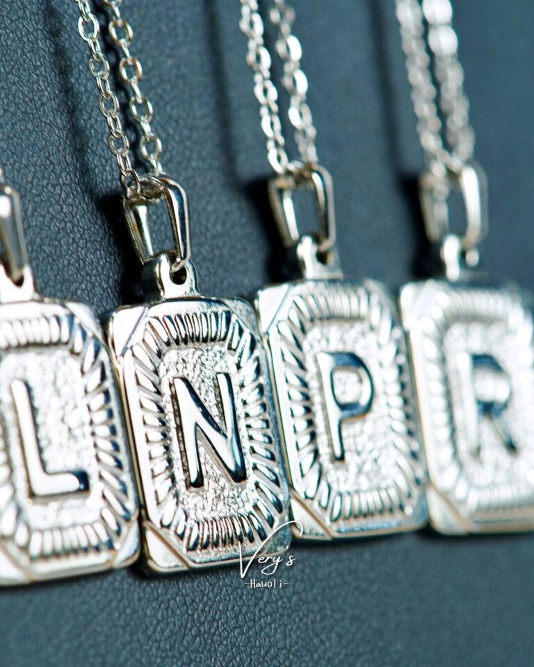 Plate Initial Necklace