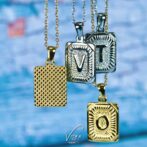 Plate Initial Necklace