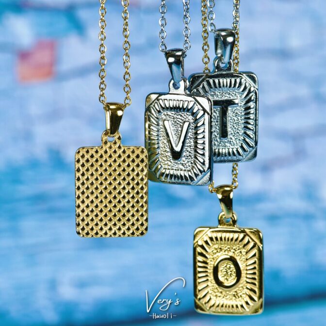 Plate Initial Necklace