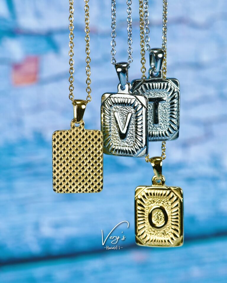 Plate Initial Necklace