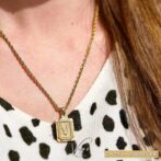 Plate Initial Necklace