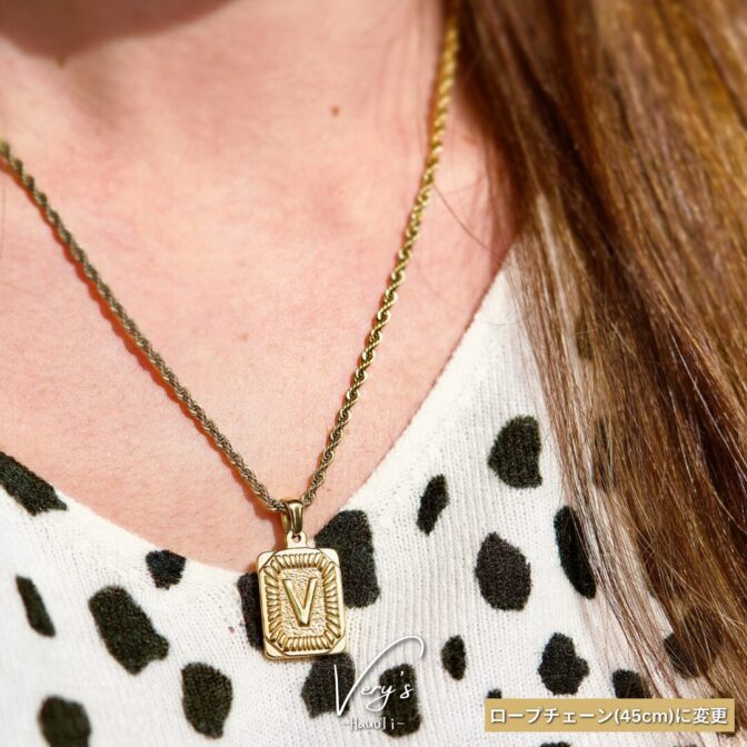 Plate Initial Necklace